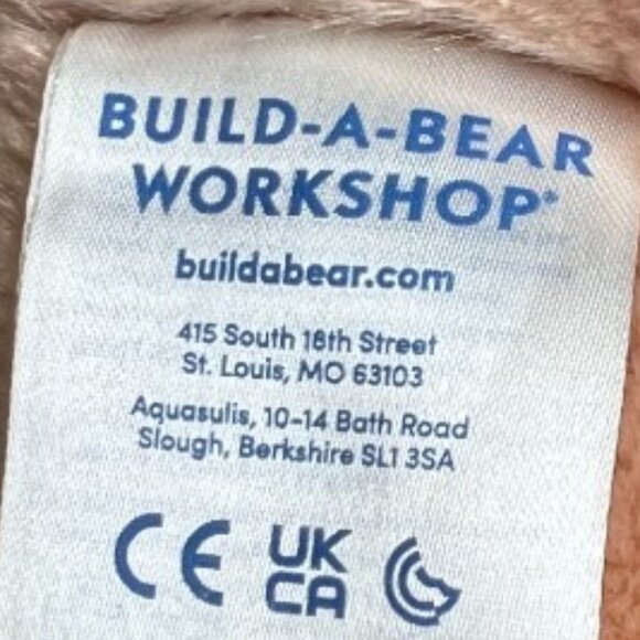 BUILD-A-BEAR Bunny Plush Pawlette Long Ears Light Brown Fur Brown Eyes Pink Nose - Picture 7 of 13